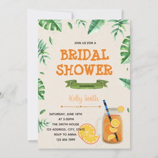 サングリアパーティーテーマ招待 招待状 (正面)