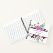 サングリアパープルウォーターフローラゲストブック ノートブック (内部)