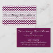 サングリアパープルシェブロン名刺 名刺 (正面/裏面)