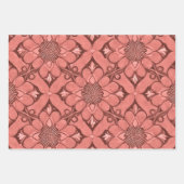 サングリアビクトリアンフラワーラティスデザインスタイル ラッピングペーパーシート (正面3)