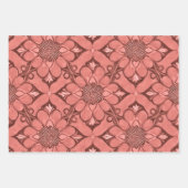 サングリアビクトリアンフラワーラティスデザインスタイル ラッピングペーパーシート (正面2)