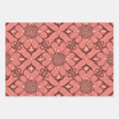 サングリアビクトリアンフラワーラティスデザインスタイル ラッピングペーパーシート (正面)