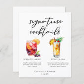 サングリアピナコラダシグネチャーカクテルメニュー (正面/裏面)