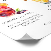 サングリアピナコラダシグネチャーカクテルメニュー ポスター (角)