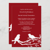 サングリアラブバード結婚ズカスタマイズ可能招待状 招待状 (正面/裏面)