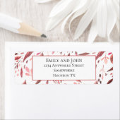 サングリアレッドウォーター葉カラー差出人住所 ラベル (インサイチュ)