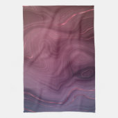 サングリア層 | Moody Pink and Purple Luxe Agate キッチンタオル (縦)