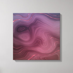 サングリア層 Moody Pink and Purple Luxe Agate キャンバスプリント