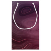 サングリア層 | Moody Pink and Purple Luxe Agate スモールペーパーバッグ (裏面)