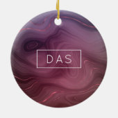 サングリア層 | Moody Pink and Purple Luxe Agate セラミックオーナメント (裏面)