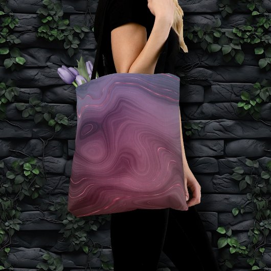 サングリア層 | Moody Pink and Purple Luxe Agate トートバッグ