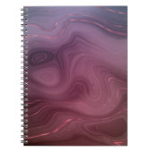 サングリア層 | Moody Pink and Purple Luxe Agate ノートブック (正面)