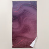 サングリア層 | Moody Pink and Purple Luxe Agate ビーチタオル (正面)
