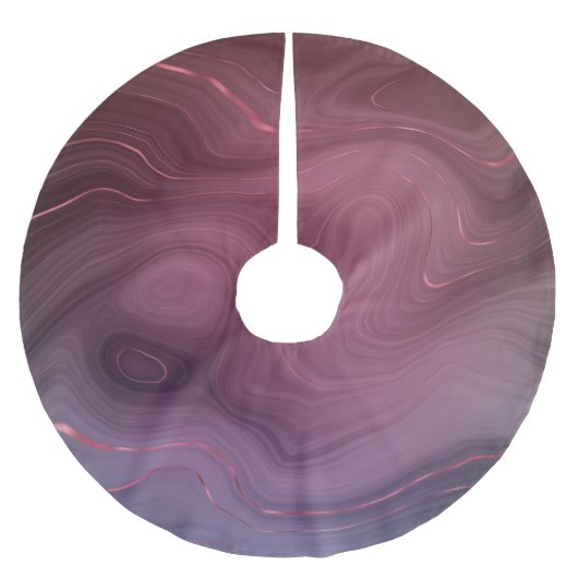 サングリア層 | Moody Pink and Purple Luxe Agate ブラッシュドポリエステルツリースカート (正面)