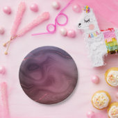 サングリア層 | Moody Pink and Purple Luxe Agate ペーパープレート (パーティー)