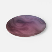 サングリア層 | Moody Pink and Purple Luxe Agate ペーパープレート (アングル)