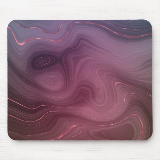サングリア層 | Moody Pink and Purple Luxe Agate マウスパッド (正面)