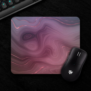 サングリア層 Moody Pink and Purple Luxe Agate マウスパッド