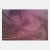 サングリア層 | Moody Pink and Purple Luxe Agate ラッピングペーパーシート (正面3)