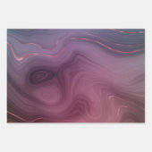 サングリア層 | Moody Pink and Purple Luxe Agate ラッピングペーパーシート (正面2)