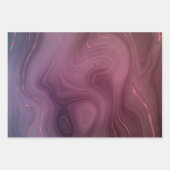 サングリア層 | Moody Pink and Purple Luxe Agate ラッピングペーパーシート (正面)