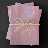 サングリア層 | Moody Pink and Purple Luxe Agate ラッピングペーパーシート