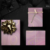 サングリア層 | Moody Pink and Purple Luxe Agate ラッピングペーパーシート