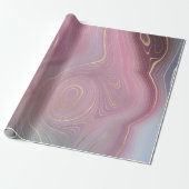 サングリア層 | Moody Pink and Purple Luxe Agate ラッピングペーパー (アンロールド)