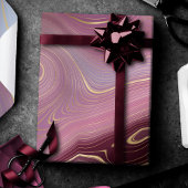 サングリア層 | Moody Pink and Purple Luxe Agate ラッピングペーパー