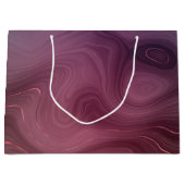 サングリア層 | Moody Pink and Purple Luxe Agate ラージペーパーバッグ (正面)