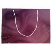 サングリア層 | Moody Pink and Purple Luxe Agate ラージペーパーバッグ (裏面)