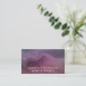 サングリア層 | Moody Pink and Purple Luxe Agate 名刺 (スタンド正面)