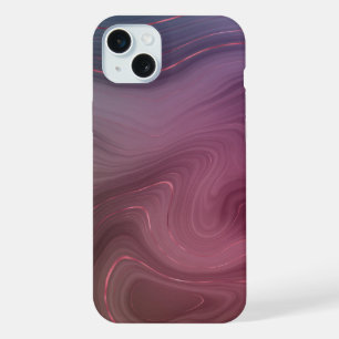 サングリア層   Moody Pink and Purple Luxe Agate iPhone 15 Plusケース