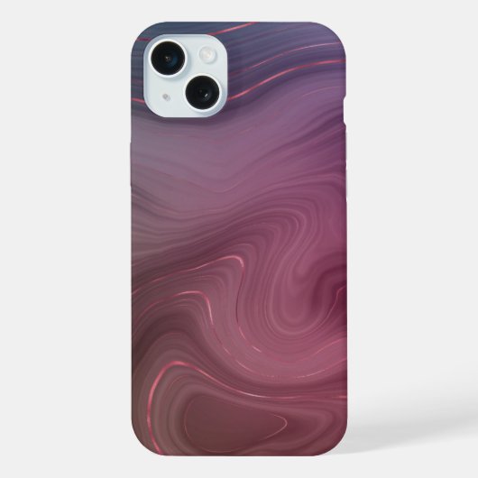 サングリア層 | Moody Pink and Purple Luxe Agate iPhoneケース (裏面)