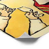 サングリア時間ヴィンテージスタイル、追加文字 ポスター (角)