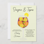 サングリア&タパスカクテルスペインのブライダルシャワー 招待状 (正面)