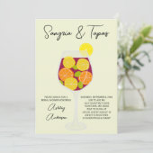 サングリア&タパスカクテルスペインのブライダルシャワー 招待状 (スタンド正面)