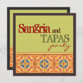 サングリア&タパスパーティー!ハッピーフィエスタ招待状 招待状 (正面/裏面)
