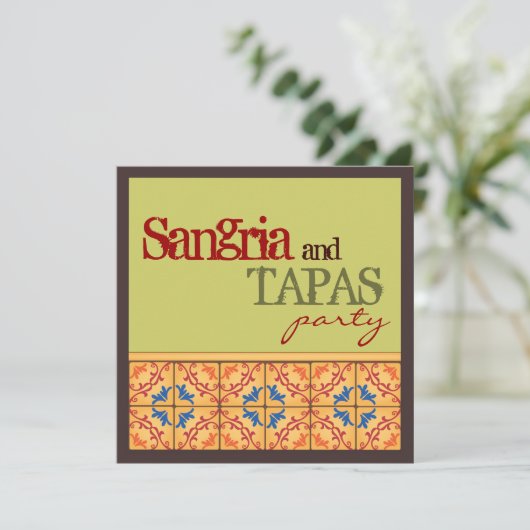 サングリア&タパスパーティー!ハッピーフィエスタ招待状 招待状 (スタンド正面)