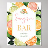 サングリア バー ブライダル シャワー サイン (正面)