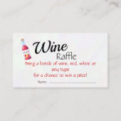 サングリア ワイン ラッフル ブライダル シャワー 封筒 カード (正面)