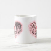 サングリエの雪のハートの(鳥)ショウジョウコウカンチョウ-鳥 コーヒーマグカップ (中央)