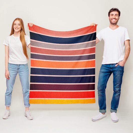 サングリストライプのア フリースブランケット (インサイチュ)