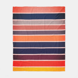 サングリストライプのア フリースブランケット