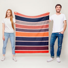 サングリストライプのア フリースブランケット