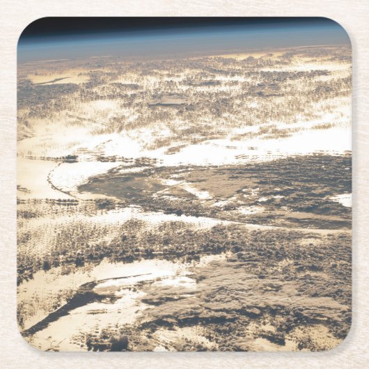 サングリントが大西洋を海 スクエアペーパーコースター (正面)