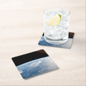 サングリントが太平洋の水を海する スクエアペーパーコースター (インサイチュ)