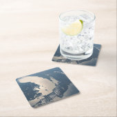 サングリントビームスオフミシガン湖 スクエアペーパーコースター (インサイチュ)