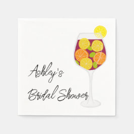 サングリ結婚アの、バチェロレッテ、またはブライダルシャワー スタンダードカクテルナプキン