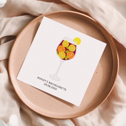 サングリ結婚アの、バチェロレッテ、またはブライダルシャワー スタンダードカクテルナプキン